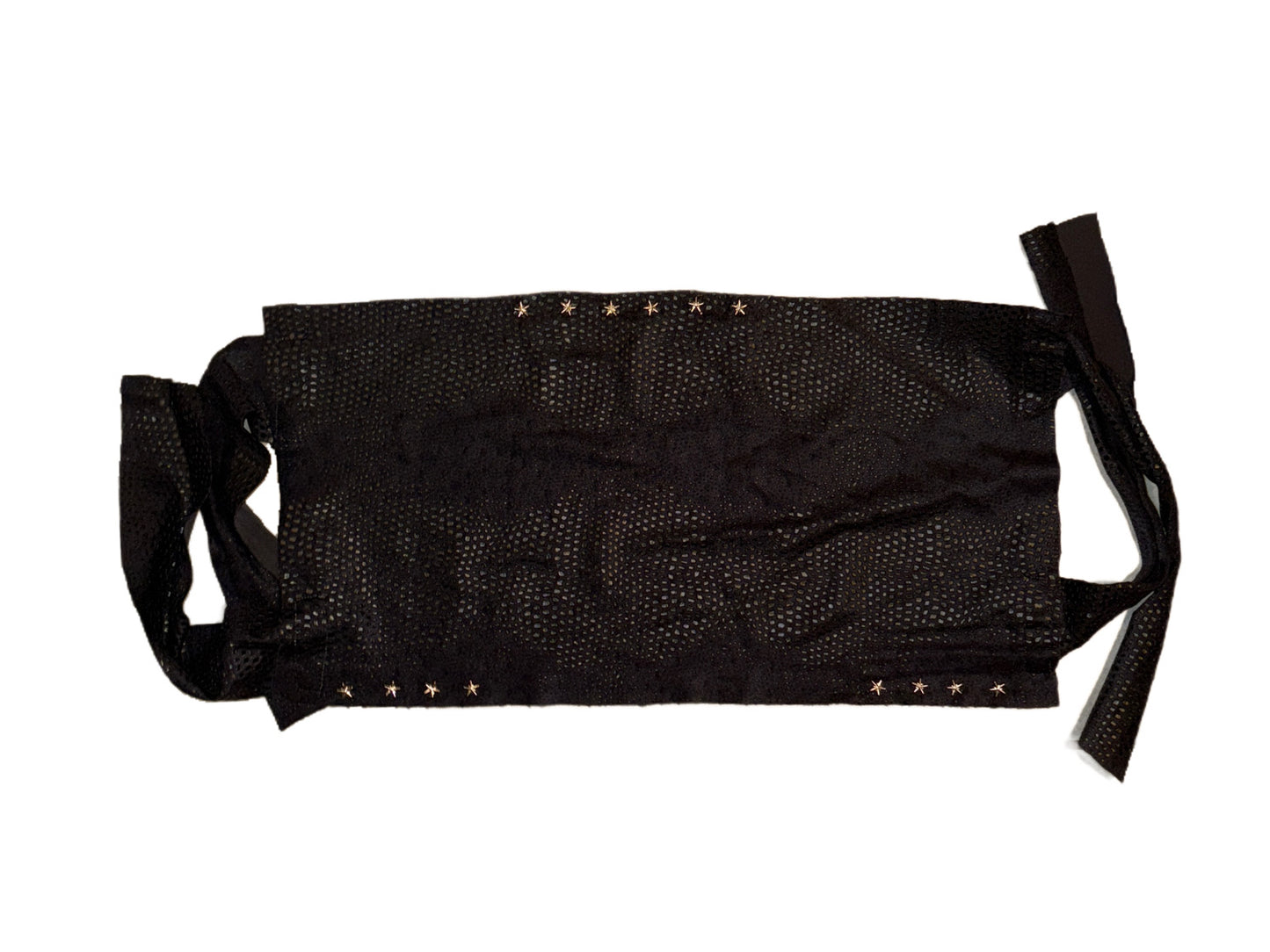Black snakeskin crop