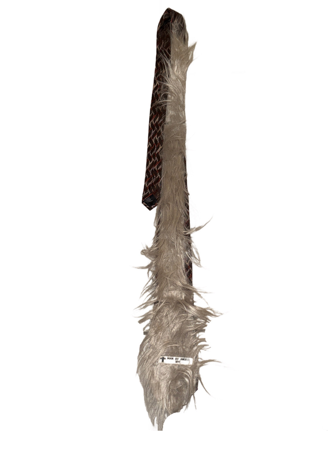 MBA fur patchwork tie