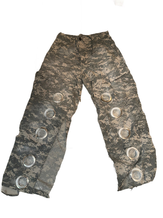 Army grommet pants